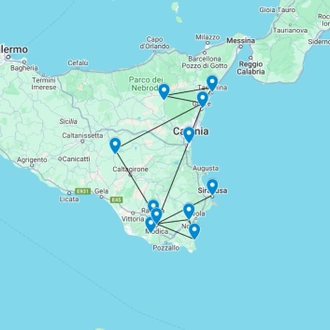 tourhub | Stile Italiano Tours | Sicilian Adventure | Tour Map