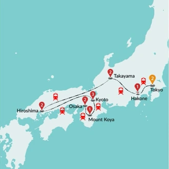 tourhub | Travel Talk Tours | Ultimate Japan | Tour Map