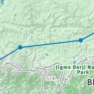 tourhub | Adventure Himalayan Travels & Treks | Forbidden Lhasa and Everest Base Camp - 9 Days | Tour Map