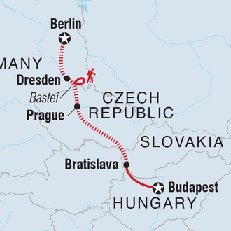 tourhub | Intrepid Travel | Berlin to Budapest | Tour Map