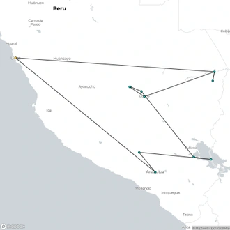 tourhub | Unu Raymi Tour Operator & Lodges | Adventure: Sacred Valley, Amazon & Lake Titicaca | Tour Map