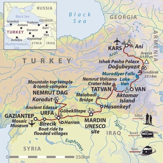 tourhub | Wild Frontiers | Turkey: Eastern Borderlands | Tour Map