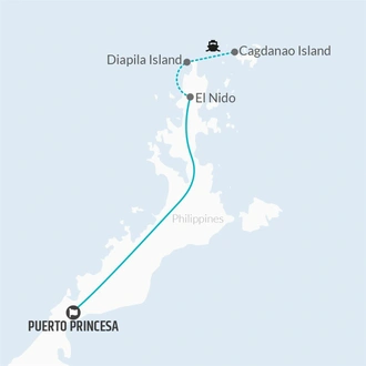 tourhub | Bamba Travel | Puerto Princesa & El Nido Adventure 8D/7N | Tour Map