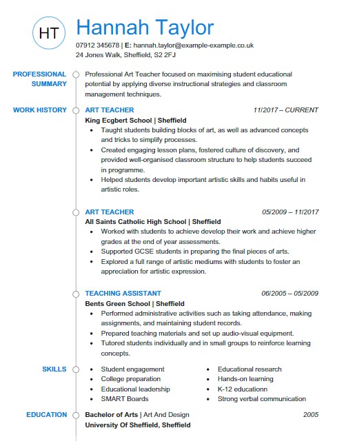 creative resume for teacher