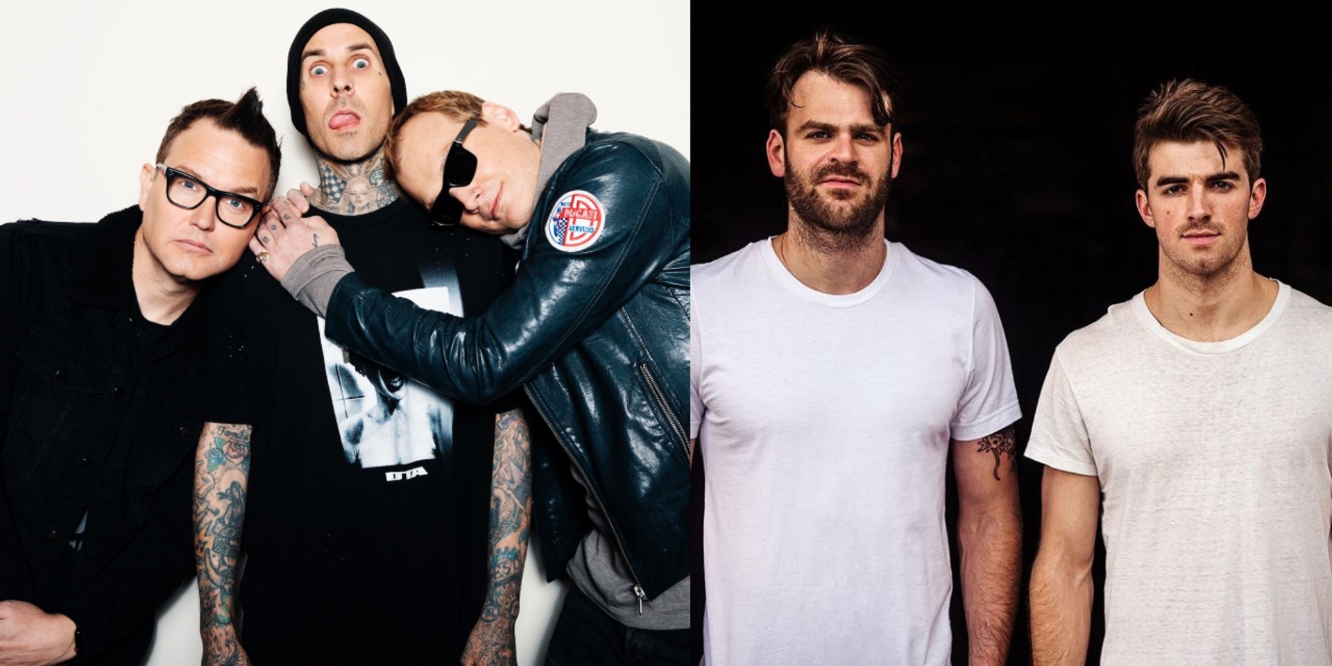Blink-182 is working on new music... and have a song with The Chainsmokers