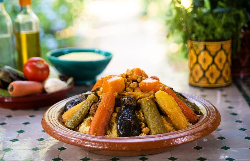 Moroccan Couscous with 7 Vegetables | Flavors of Morocco