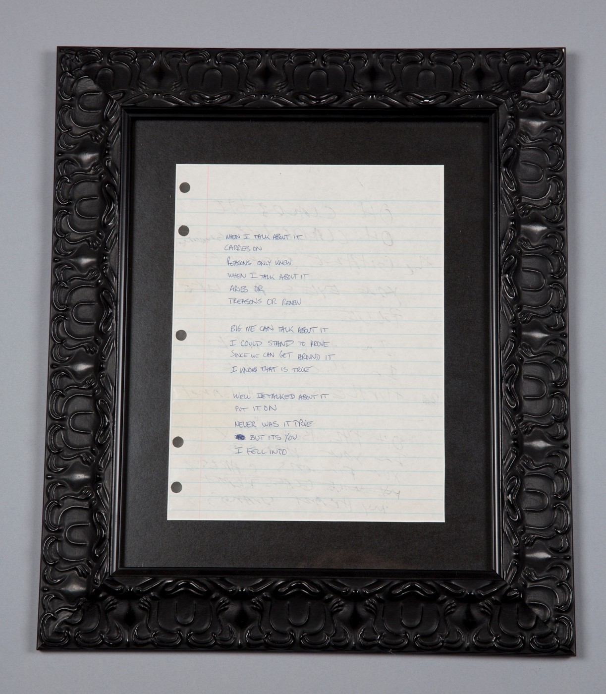 Foo Fighters Lyrics Hand Typed on an Antique Typewriter 