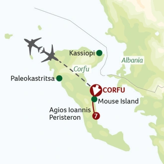 tourhub | Saga Holidays | Ionian Island Paradise | Tour Map