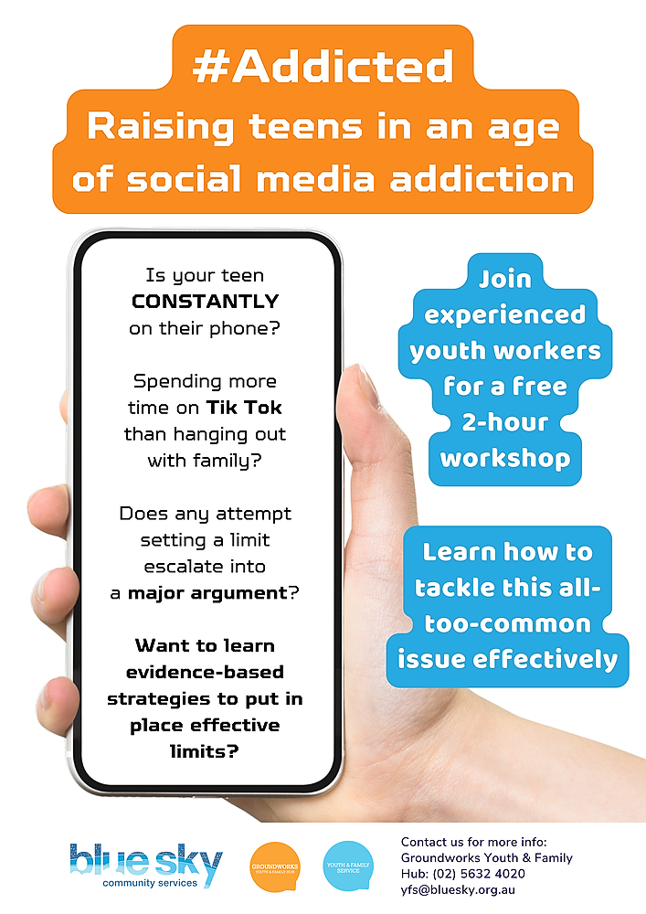 #Addicted: Raising teens in an age of social media addiction (poster)