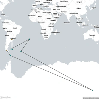 tourhub | HX Hurtigruten Expeditions | Life Returns - Springtime Expedition to Antarctica | Tour Map