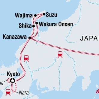 tourhub | Intrepid Travel | Cycle Japan | Tour Map