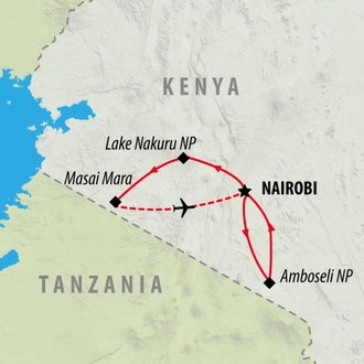 tourhub | On The Go Tours | Kenya Wildlife Wonders - 9 days | Tour Map