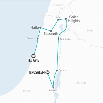 tourhub | Bamba Travel | Israel Group Discovery 8D/7N | Tour Map