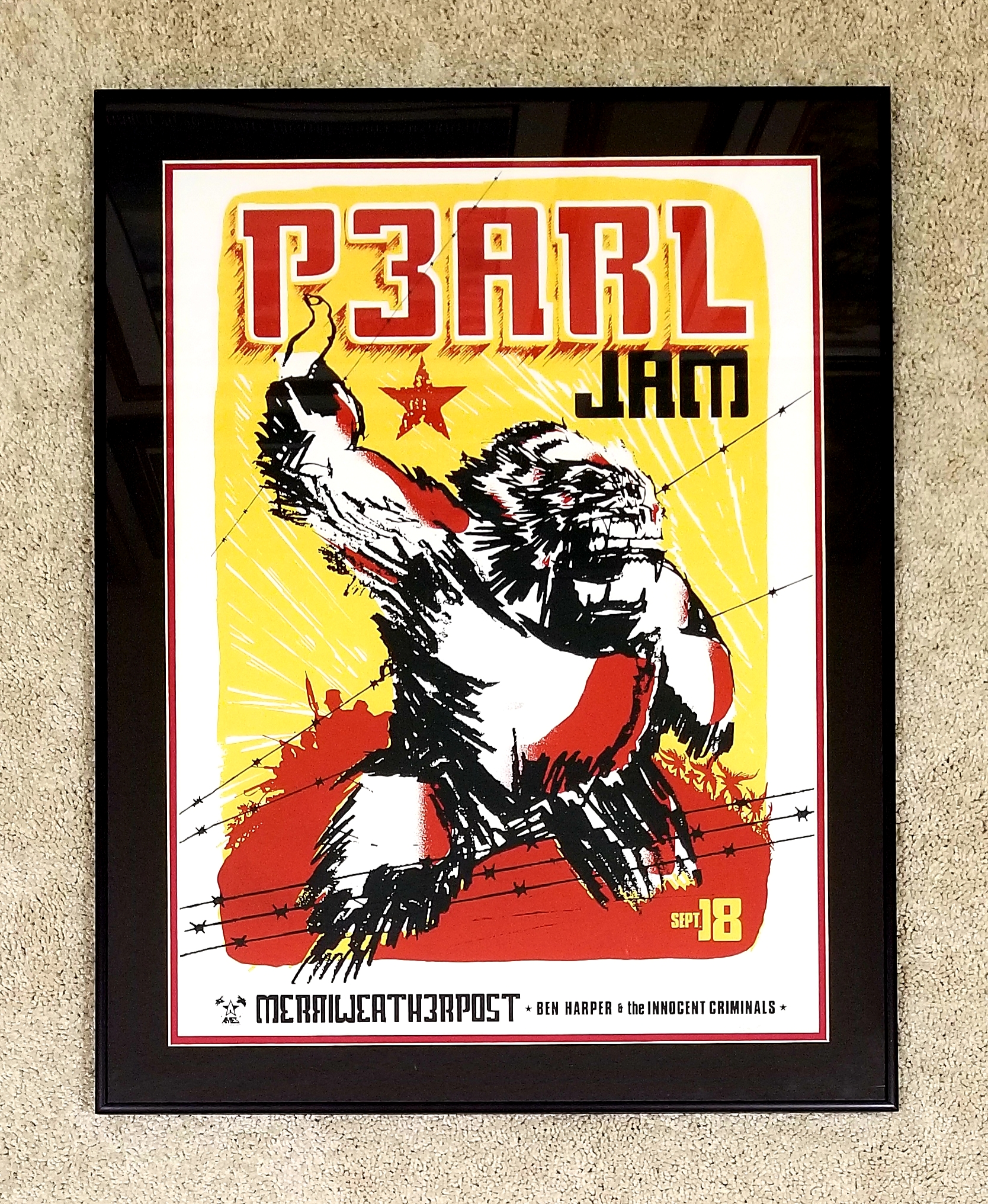 Pearl Jam 1998 Kansas City Concert Poster