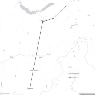 tourhub | Walkers' Britain | The Bernese Oberland and Reichenbach Falls | Tour Map