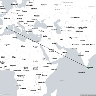 tourhub | Today Voyages | Lost in Sri Lanka Tour SL/005/E | Tour Map