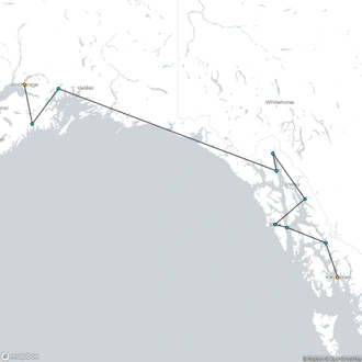 tourhub | HX Hurtigruten Expeditions | Wilderness, Glaciers & Culture | Southbound | Tour Map