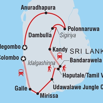 tourhub | Intrepid Travel | Best of Sri Lanka | Tour Map