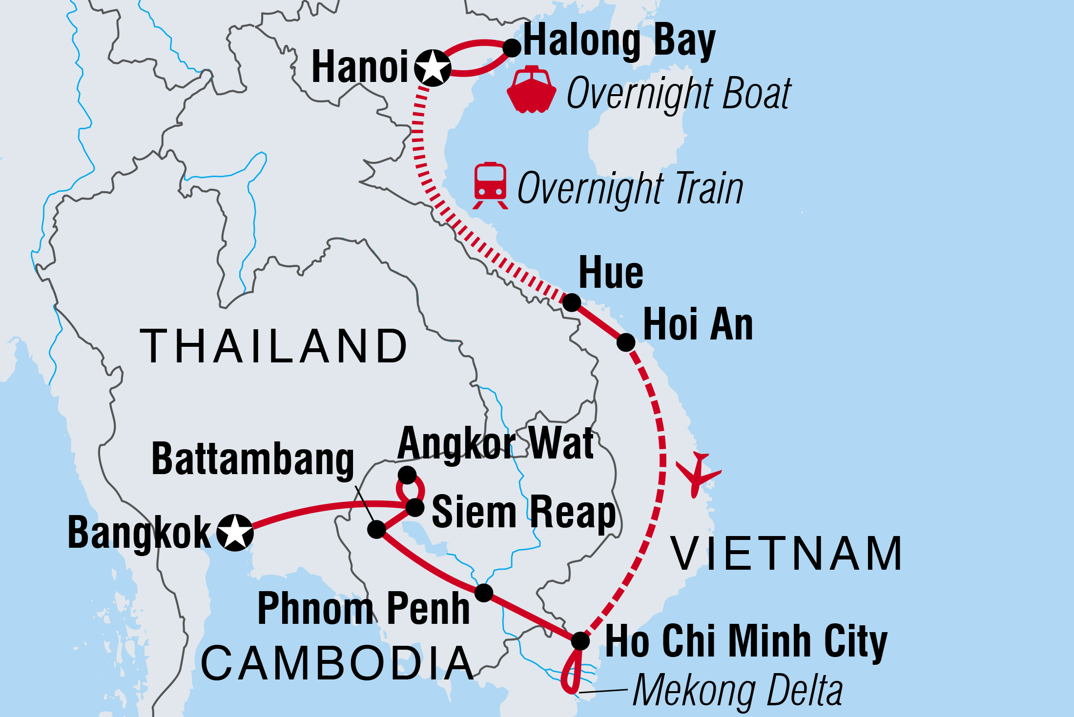 tourhub | Intrepid Travel | Best of Vietnam & Cambodia | Tour Map