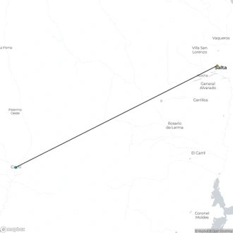 tourhub | Signature DMC | 4-Days Discovering Salta - Nature & Adventure from Buenos Aires | Tour Map